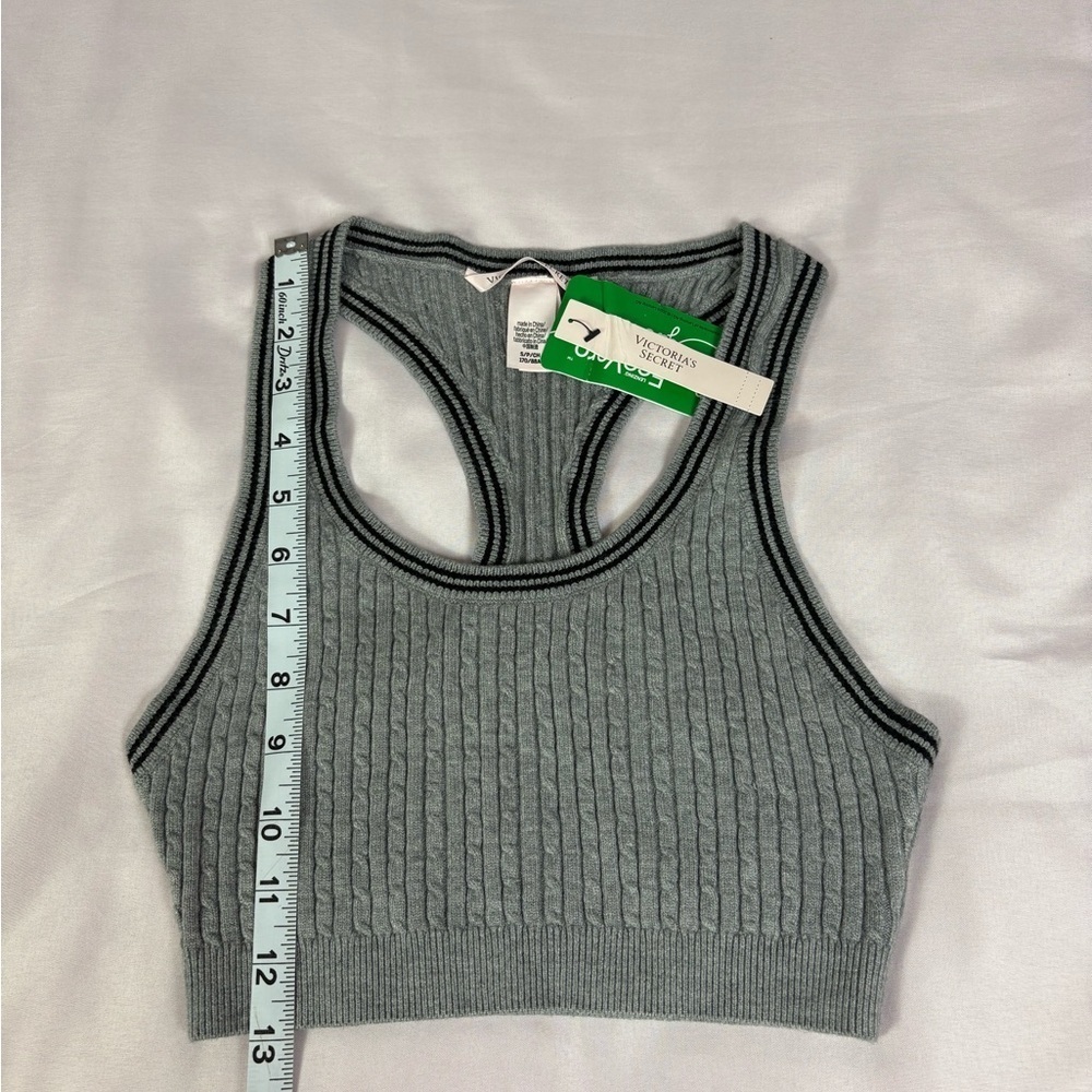 Cove Gray Ribbed Crop Top - Picture 5 of 8